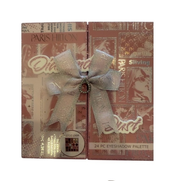 NWT Paris Hilton Shadow Palette, mirror, and Makeup Puff Set NWT - Picture 3 of 7